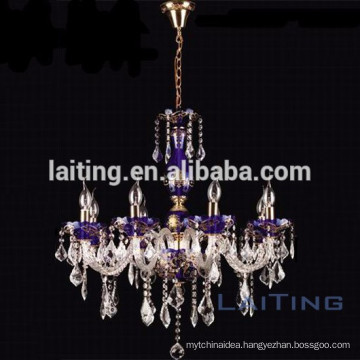 8 lights gorgeous blue chandelier for lighting projects